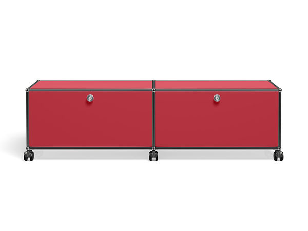 USM Haller  TV Board / USMハラー テレビボード  W / D / H：1523 / 373 / 430mm  ドロップダウンドア × 2、キャスター付き