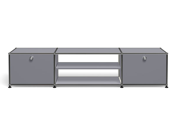 USM Haller  TV Board / USMハラー テレビボード  W / D / H：1773 / 373 / 390mm  ドロップダウンドア × 2、ディバイダーシェルフ × 1
